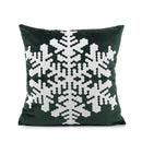 Red velvet embroidered christmas pillow covers living room decor
