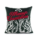 Red velvet embroidered christmas pillow covers living room decor