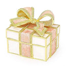 Red & white bow jewelry trinket box bedroom gift holder
