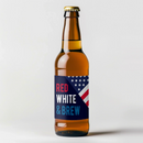 Red White Brew Beer Label