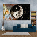 Red & white cosmic yin yang mandala tapestry bedroom wall decor
