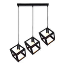 Red yellow & green elegant square chandelier kitchen pendant light