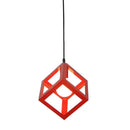 Red yellow & green elegant square chandelier kitchen pendant light
