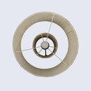Brown Pleated Fabric Table Lamp - Cotton Lampshades in 15"