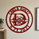 Custom Metal Wall Art - Personalized Split Letter Name Sign