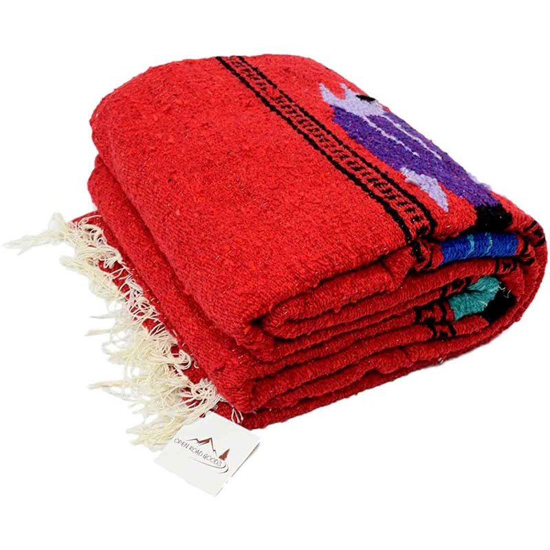 Red Baja Fish Yoga Blanket