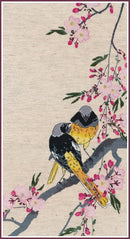 Redstarts on a Cherry Branch 1238 Counted Cross Stitch Kit