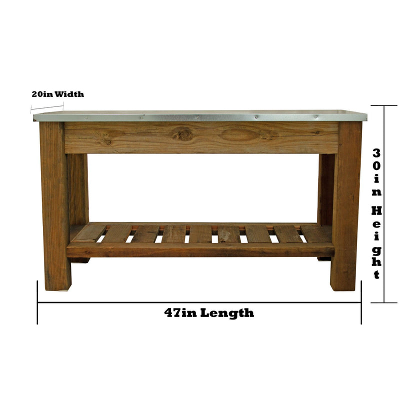 Redwood Patio Console Table