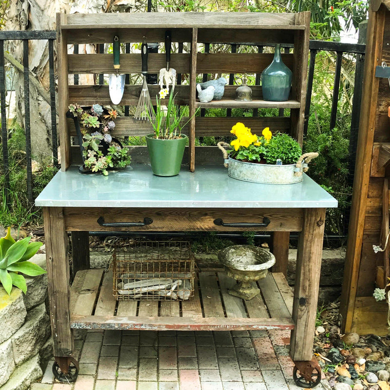 Redwood Potting Table