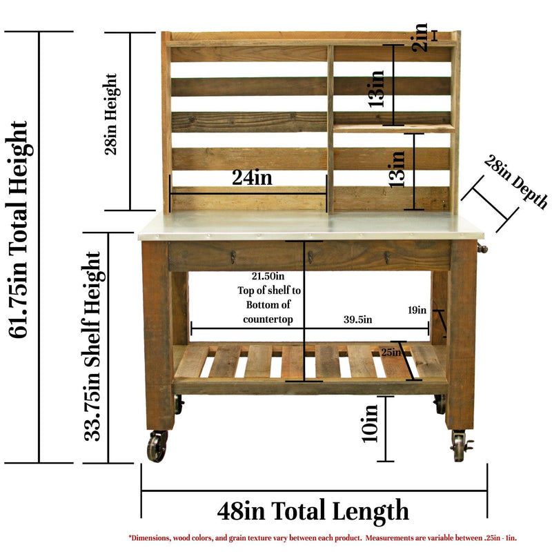 Redwood Potting Table