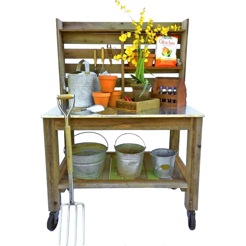 Redwood Potting Table