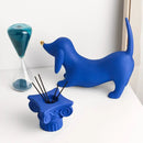 Reflective silver art statue living room decorbites doberman ornament