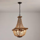 Regas 4-Light Wood Bead Candle Style Chandelier