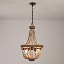 Regas 4-Light Wood Bead Candle Style Chandelier