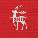 Reindeer Monogram - Metal Wall Art