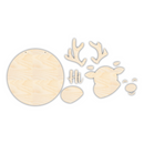 Unfinished Wood Reindeer Hi Door Sign Kit | Wood Craft Cutouts | 1/4" Thick |
