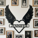 Custom Metal Wall Art - Angel Wing Remembrance Sign