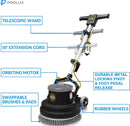 Prolux PLC15 15" Heavy Duty Single Pad Commercial Polisher Floor Buffer Machine Scrubber