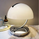 Retro amber glass table lamp bedroom chrome handle