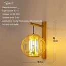 DecorBites™ Bamboo Wall Lights: Retro Hand-woven Luminaire for Bedroom, Corridor, Hotel, Restaurant Decor