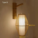 DecorBites™ Bamboo Wall Lights: Retro Hand-woven Luminaire for Bedroom, Corridor, Hotel, Restaurant Decor