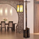 Retro bamboo weave floor lamp – zen living room light with warm glow