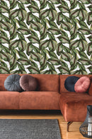 Retro Banana Leaves Wallpaper