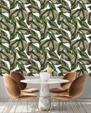 Retro Banana Leaves Wallpaper