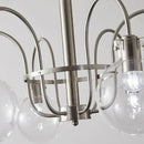 Retro bauhaus brass glass led chandelier for dining room