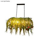 Retro black bird cage island plant chandelier dining room e26 e27