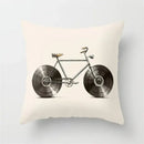 Retro black camera print cushion cover living room decor