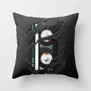 Retro black camera print cushion cover living room decor