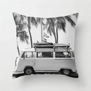 Retro black camera print cushion cover living room decor