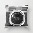 Retro black camera print cushion cover living room decor