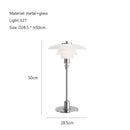 Retro black glass shade led floor lamp living room white layered shade