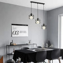 Retro black iron frame pendant light kitchen geometric cage