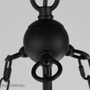 Retro black metal glass bucket pendant light dining room three bulb