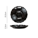 Retro black speckled ceramic dinner plate dining room serving platter