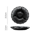 Retro black speckled ceramic dinner plate dining room serving platter