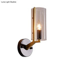 DecorBites™ Retro Black Tube Wall Light with Transparent Glass Sconce - Brass Arm Fixture