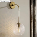 DecorBites™ Retro Glass Globe Wall Lamp: Pink/Yellow/Blue with Brass Finish