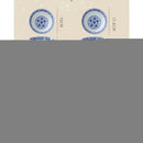 Retro blue & white retro ceramic soup noodle bowl dining room floral