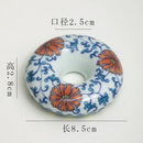 Retro blue & white porcelain teacup tray set dining room decor