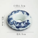 Retro blue & white porcelain teacup tray set dining room decor