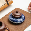 Retro blue & white porcelain teacup tray set dining room decor