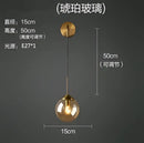 Retro brass and amber decorbites glass ball wall lamp bathroom sconce