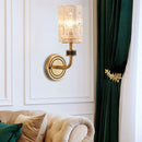 Retro brass and black crystal wall light living room e12 e14 base