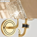 Retro brass and black crystal wall light living room e12 e14 base