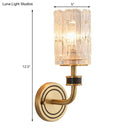 Retro brass and black crystal wall light living room e12 e14 base