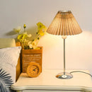 Retro brass and cream adjustable pleated table lamps bedroom light